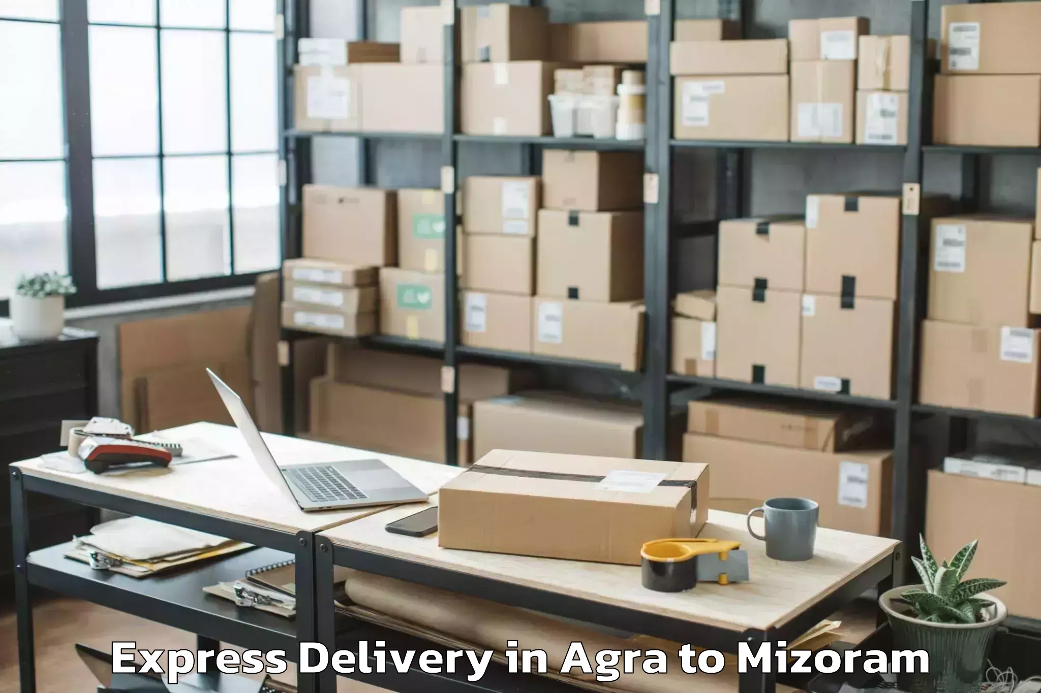 Affordable Agra to Darlawn Express Delivery